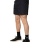Black Cotton Elastic Waist Swim Shorts Swimwear
