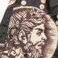 Black Roman Coin Print Swim Shorts Swimwear