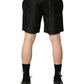 Black Polyester Drawstring Men Shorts Swimwear