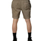 Brown Nylon Drawstring Swim Shorts Swimwear