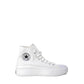 White Cotton High Top Sneakers