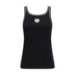 Black Cotton Sleeveles T-Shirt