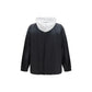 Black Polyester Bomber