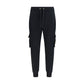 Black Cotton Casual Pants