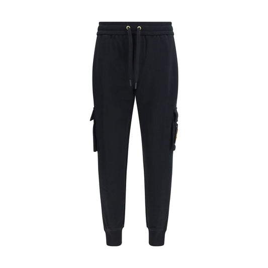 Black Cotton Casual Pants