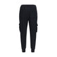 Black Cotton Casual Pants