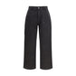 Black Cotton Casual Pants
