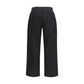 Black Cotton Casual Pants