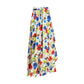 Multicolor Linen Long Skirt