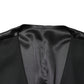 Black Wool Single Breasted Men Waistcoat Vest
