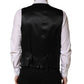 Black Wool Single Breasted Men Waistcoat Vest