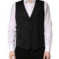 Black Wool Single Breasted Men Waistcoat Vest