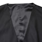 Black Wool Single Breasted Men Waistcoat Vest
