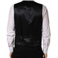 Black Wool Single Breasted Men Waistcoat Vest