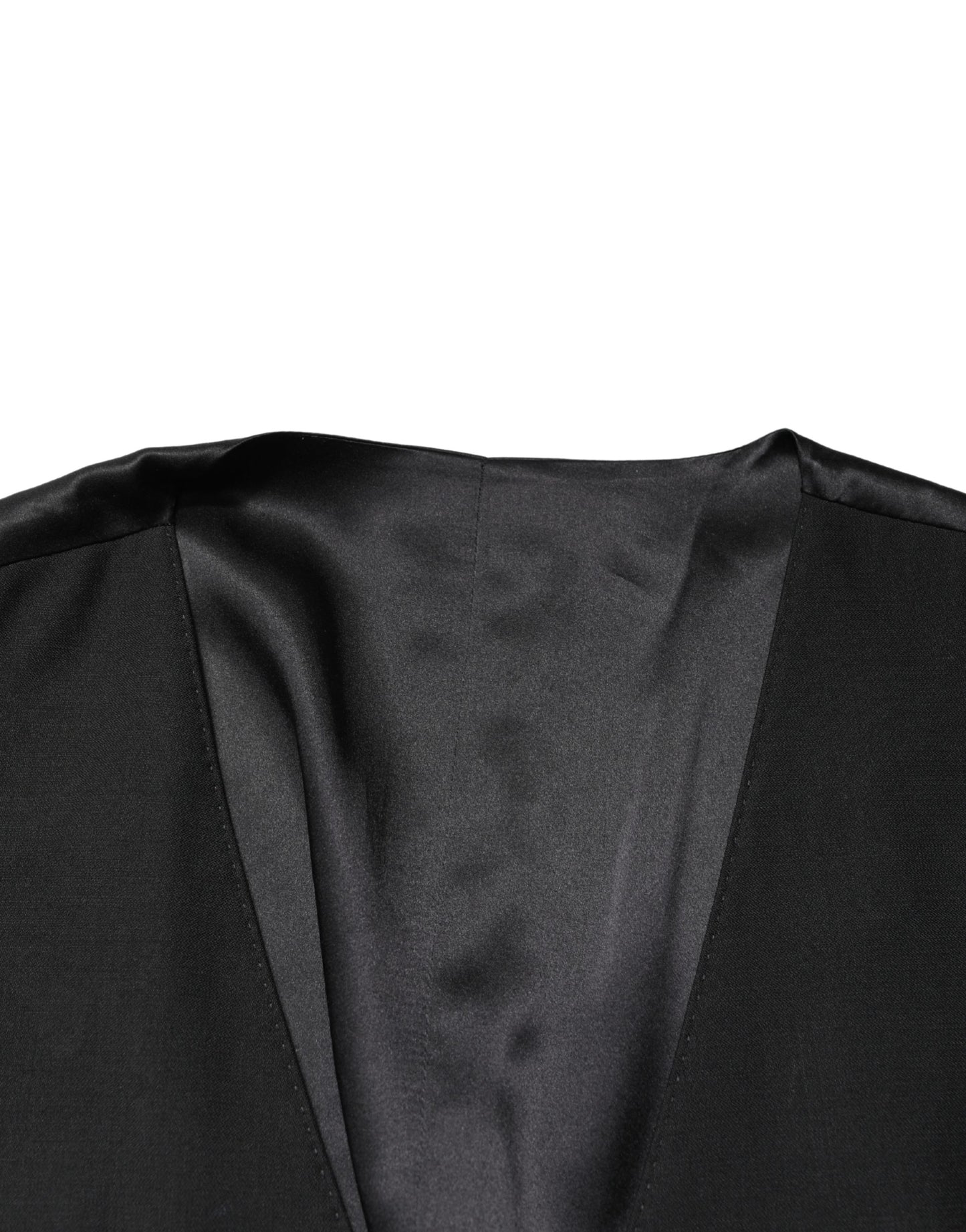 Black Wool Single Breasted Men Waistcoat Vest