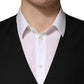 Black Wool Single Breasted Men Waistcoat Vest