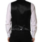 Black Wool Single Breasted Men Waistcoat Vest