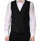Black Wool Single Breasted Men Waistcoat Vest