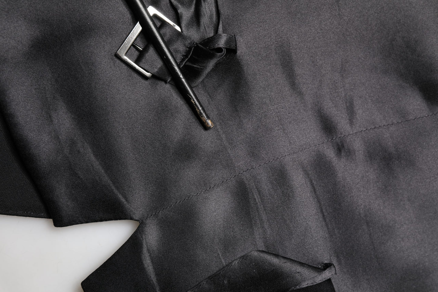 Black Wool Single Breasted Men Waistcoat Vest