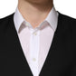 Black Wool Single Breasted Men Waistcoat Vest