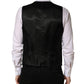 Black Wool Single Breasted Men Waistcoat Vest