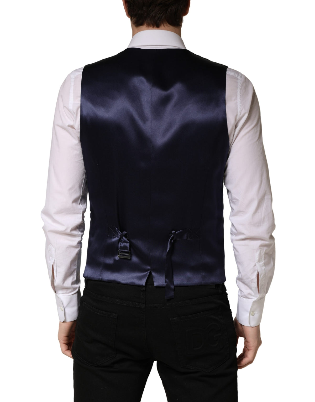 Gray Wool Single Breasted Men Waistcoat Vest