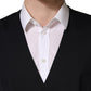 Black Wool Single Breasted Waistcoat Vest