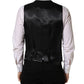 Black Wool Single Breasted Waistcoat Vest