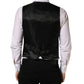 Black Wool Single Breasted Waistcoat Vest