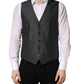 Dark Gray Single Breasted Men Waistcoat Vest