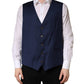 Navy Blue Wool Dress Formal Waistcoat Vest