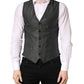 Dark Gray Wool Dress Formal Waistcoat Vest