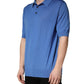 Blue Cashmere Short Sleeves Polo  T-shirt