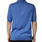 Blue Cashmere Short Sleeves Polo  T-shirt