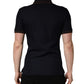Dark Blue Silk Short Sleeve Men Polo T-shirt