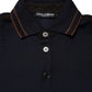 Dark Blue Silk Short Sleeve Men Polo T-shirt