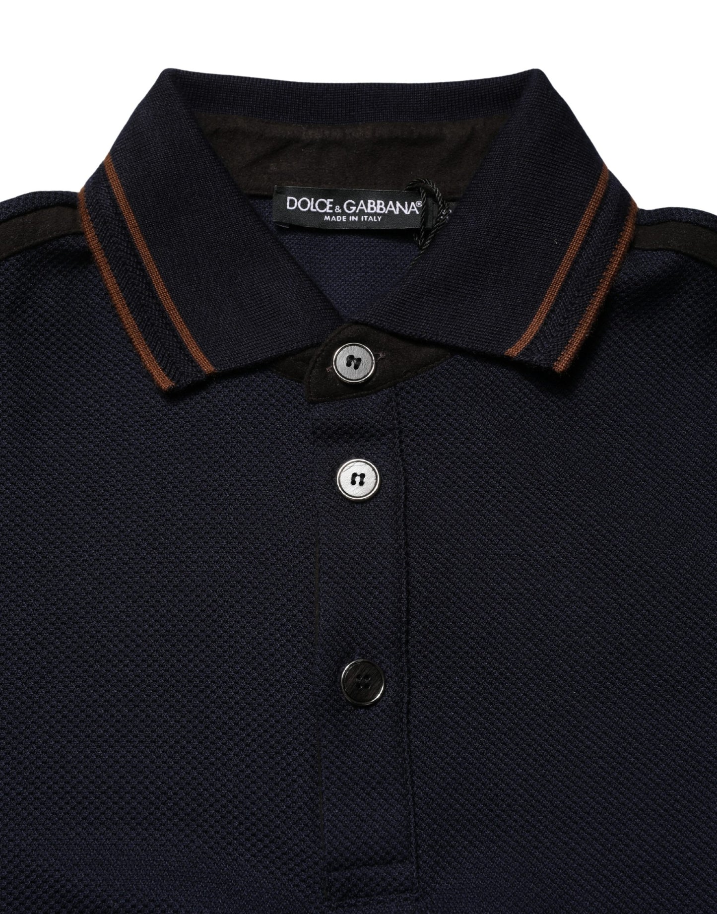 Dark Blue Silk Short Sleeve Men Polo T-shirt