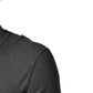 Gray Ribbed Cotton Long-Sleeve Henley  T-shirt