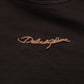 Brown Logo Embroidered Men Crew Neck T-shirt