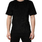 Black DG Mania Logo Print Casual  T-shirt