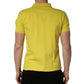 Yellow Short Sleeve Pique Men Cotton Polo Shirt T-shirt