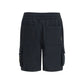 Black Cotton Bermuda Shorts