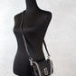 Marc Jacobs The Mini Shoulder Bag Black Embossed Leather Crossbody Bag