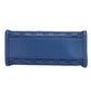Marc Jacobs Mini Grind Blue Sea Perforated Leather Crossbody Tote Bag Purse