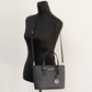 Michael Kors XS Carry All Jet Set Travel Womens Tote (BLACK SIG/GOLD)