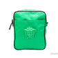 Versace Small Bright Green Nylon Fabric Medusa Crossbody Messenger Bag Purse