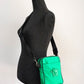 Versace Small Bright Green Nylon Fabric Medusa Crossbody Messenger Bag Purse