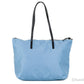 Versace Portuna Medusa Medium Cornflower Blue Nylon Leather Tote Bag Purse