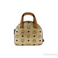 MCM Half Moon Mini Round Top Tote Crossbody Bag