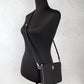 Burberry Peyton Monogram Black Leather Pouch Crossbody Bag Purse